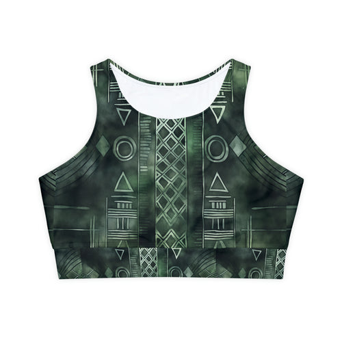 Fully Lined, Padded Sports Bra (AOP)