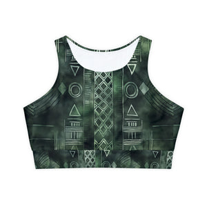 Fully Lined, Padded Sports Bra (AOP)