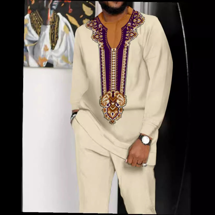 Two-piece Men's Classic Leisure Sports Suit print