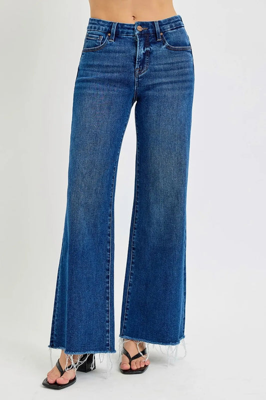 Akatonbo Risen Tummy Control High Rise Wide Leg Jeans