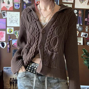 Women's Loose And Lazy Style Knitted Cardigan Jacket