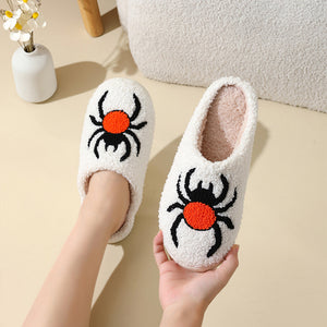 Snoopy Halloween Spider Witch-hat Slippers Home Indoor Non-slip Floor Bedroom Slippers Winter Warm House Shoes For Women Men