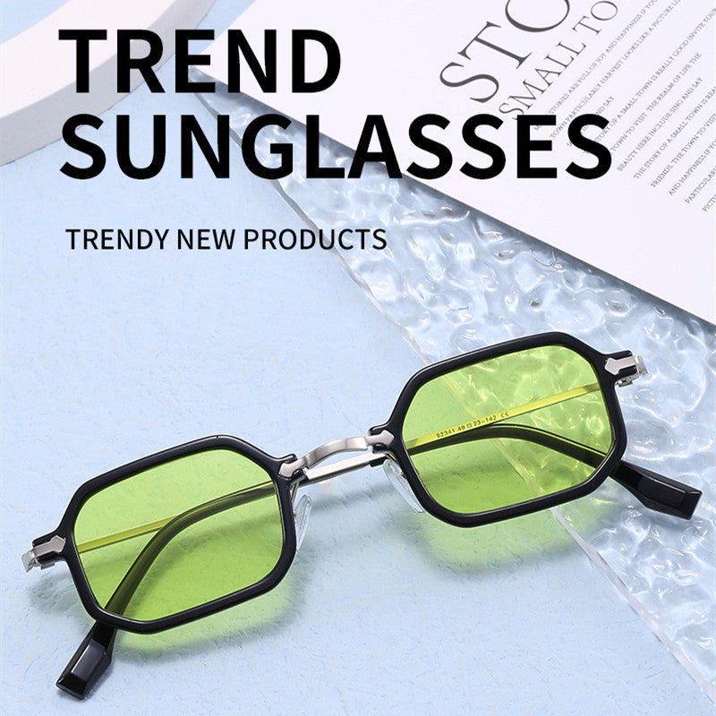 Retro Small Frame Polygon Men's Glasses