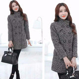 Fashion Thick Plaid woolen coat women's clothing