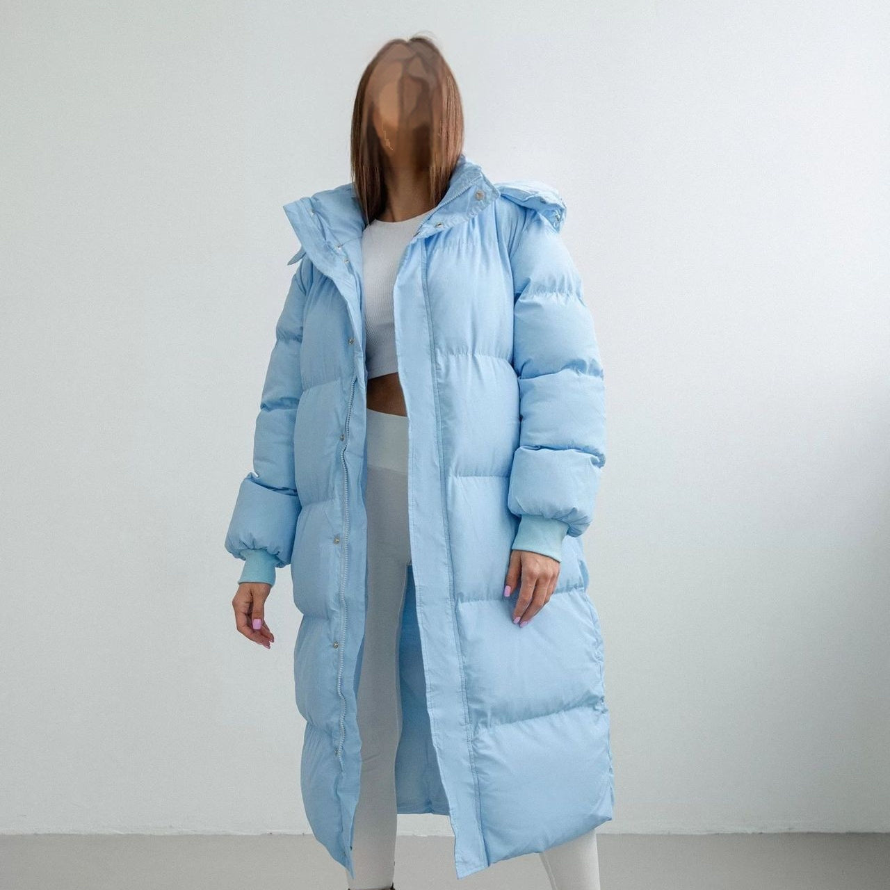 Cárdigan de manga larga holgado e informal con capucha y cremallera, chaleco térmico de algodón para mujer, para otoño e invierno
