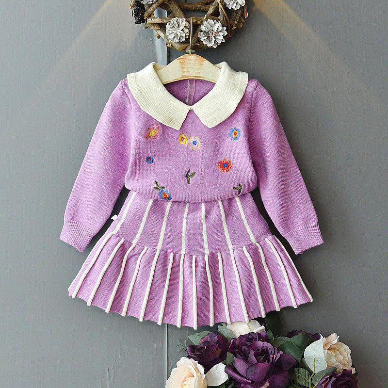 Children's clothing suits little girls skirt set