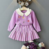 Children's clothing suits little girls skirt set