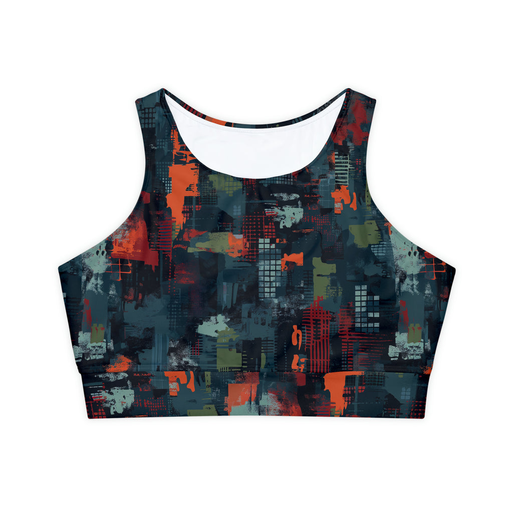 Fully Lined, Padded Sports Bra (AOP)