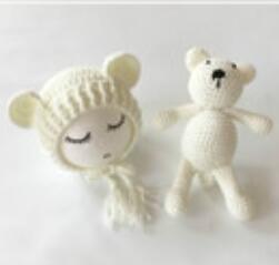 kids knit cap and toy set