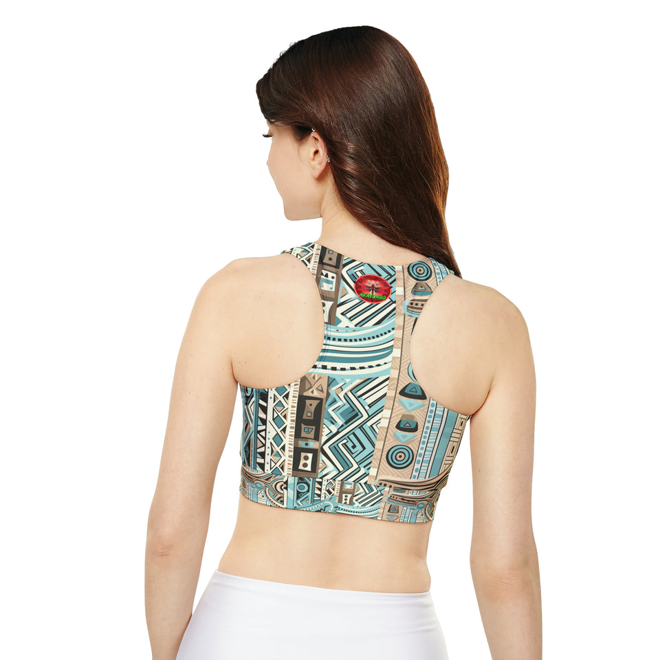 Fully Lined, Padded Sports Bra (AOP)
