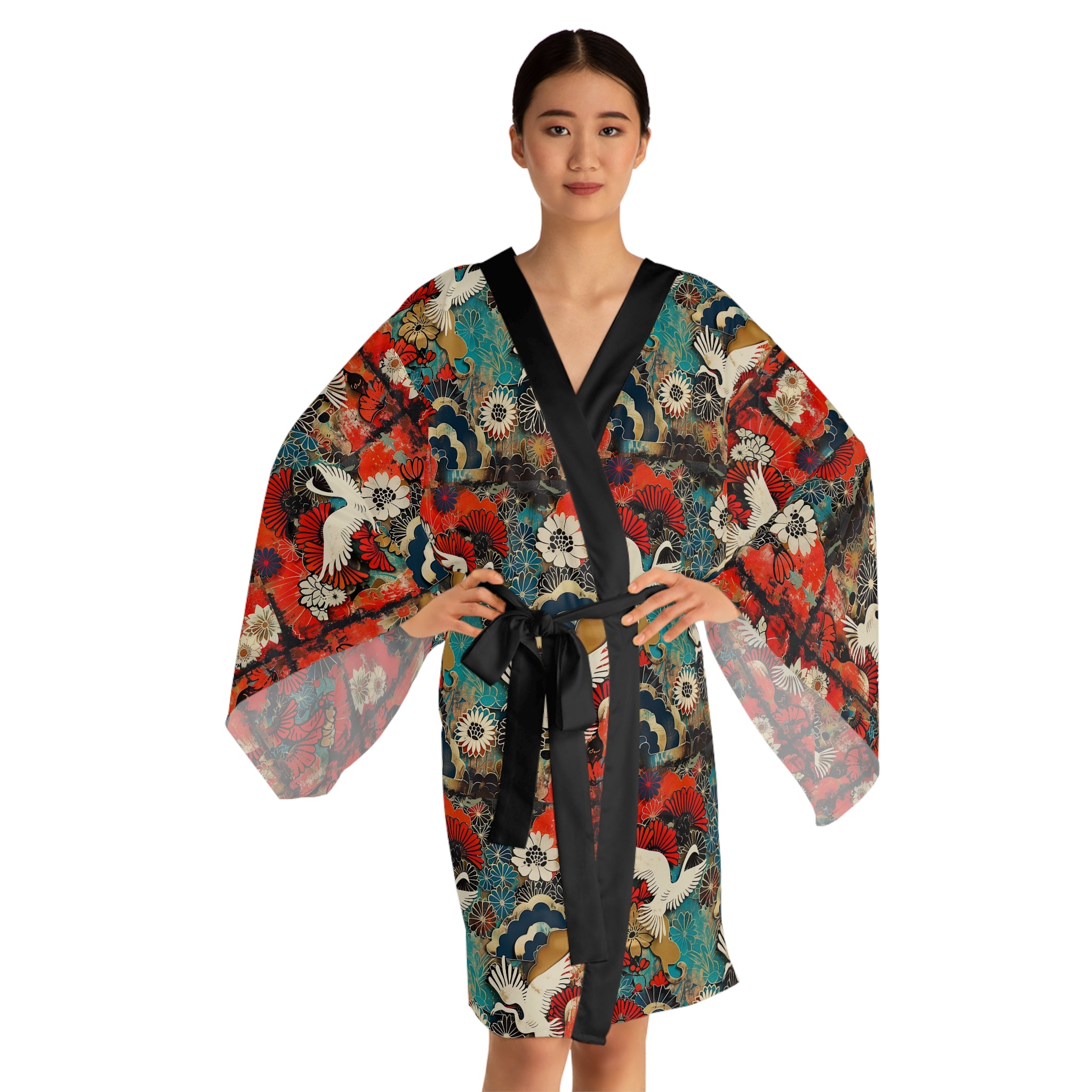 Long Sleeve Kimono Robe (AOP)
