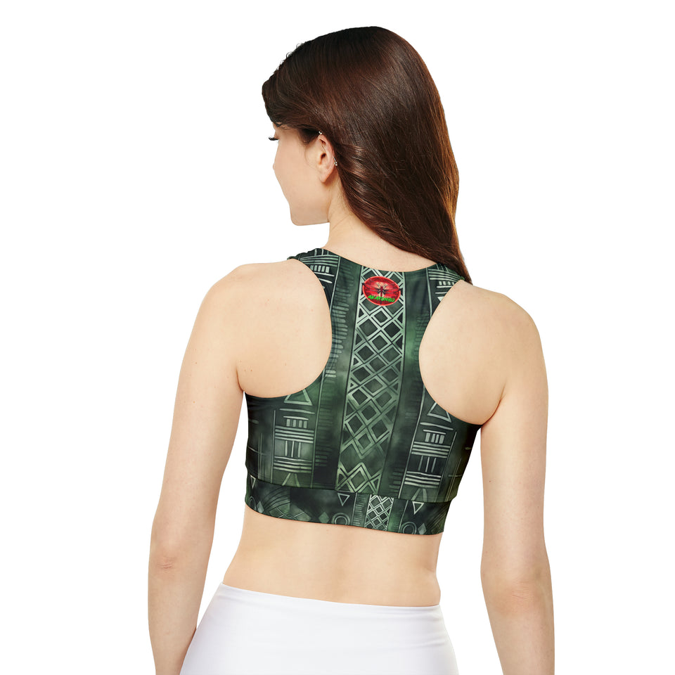 Fully Lined, Padded Sports Bra (AOP)
