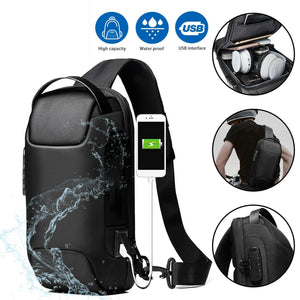 Men's Waterproof Oxford Multifunction Crossbody Bags Anti-theft Shoulder Bags Messenger Sling Chest Bag Pack For Male Sling Shoulder Crossbody Waterproof Anti-theft Chest Bag Backpack Pack USB