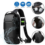 Men's Waterproof Oxford Multifunction Crossbody Bags Anti-theft Shoulder Bags Messenger Sling Chest Bag Pack For Male Sling Shoulder Crossbody Waterproof Anti-theft Chest Bag Backpack Pack USB