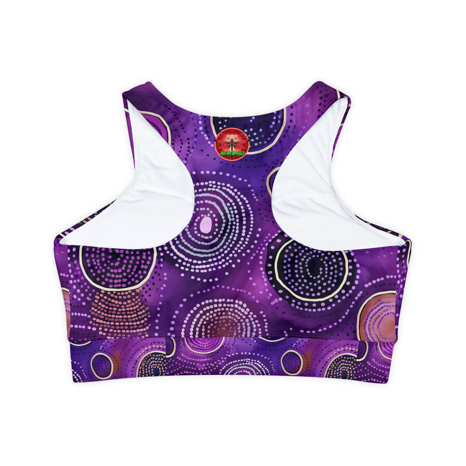 Fully Lined, Padded Sports Bra (AOP)