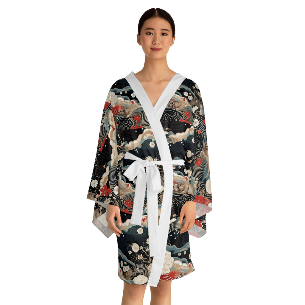 Long Sleeve Kimono Robe (AOP)