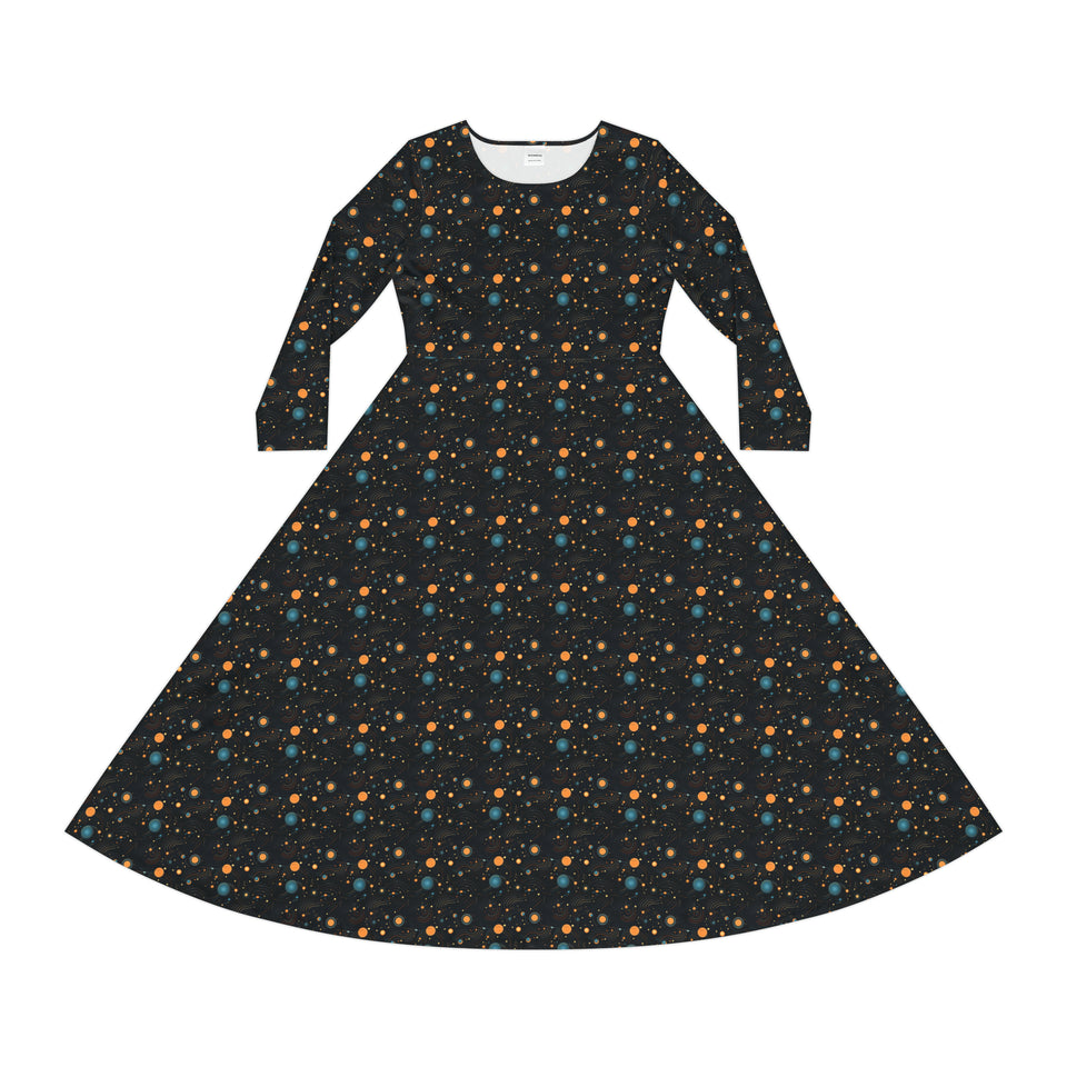 Women's Long Sleeve Dance Dress (AOP)
