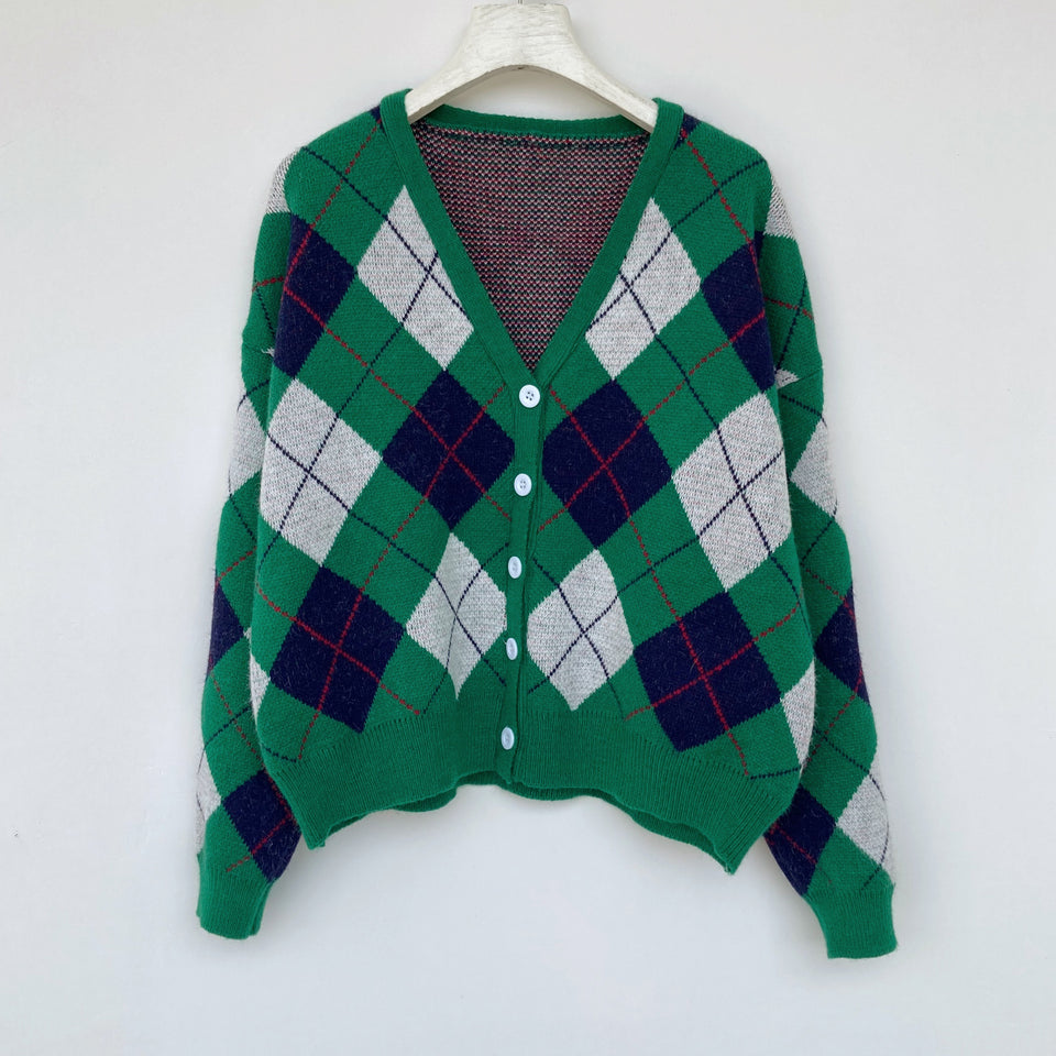 Girl Loose Lazy College Style Cardigan Coat