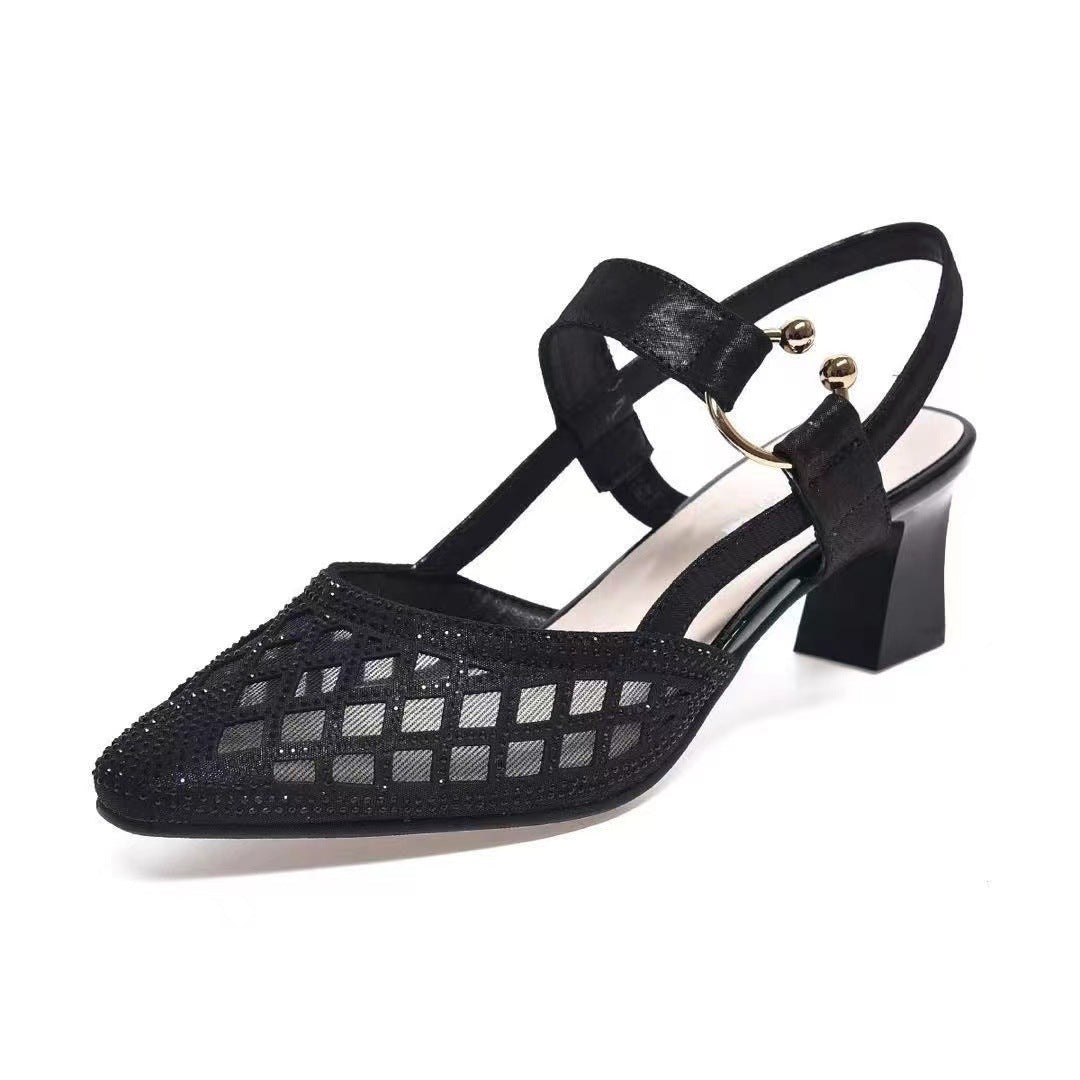 Women's Soft Leather Buckle Sandals