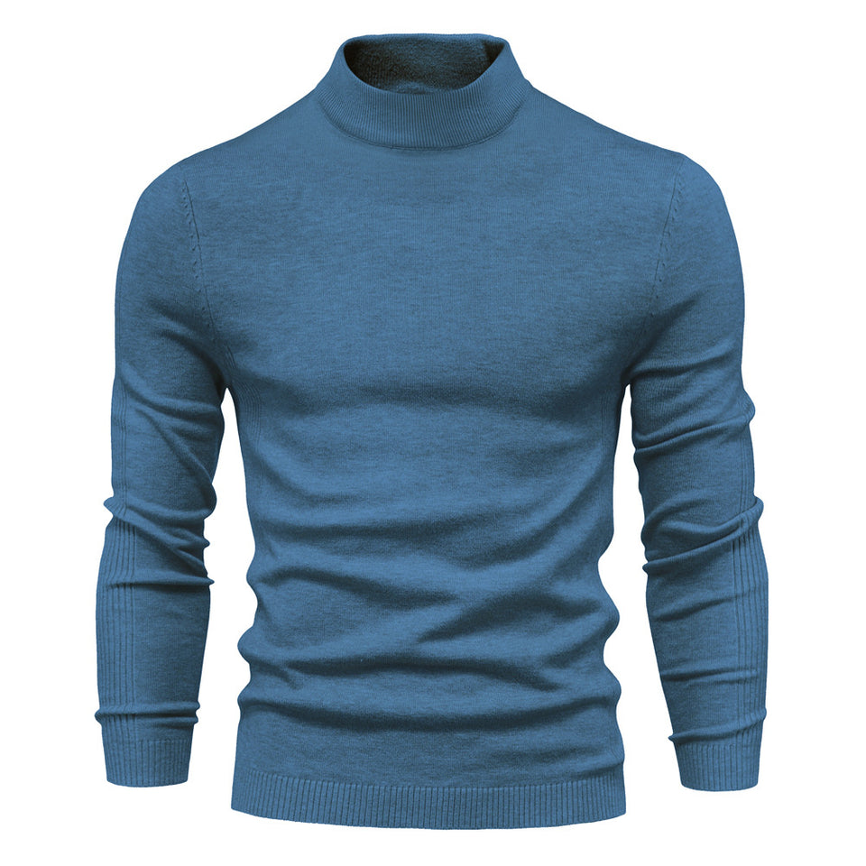 Men's Multicolor  Sweater With Mid Neck And Slim Trim