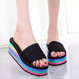 High Heel Slippers Women's Summer Non-slip Women's Wedge