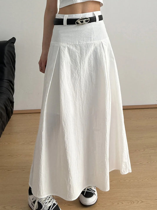 Shop High Waist A-Line Maxi Skirt - Women's Fashion | Akatonbo