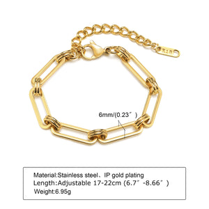 Ornament Extended Stainless Steel Bracelet Gold