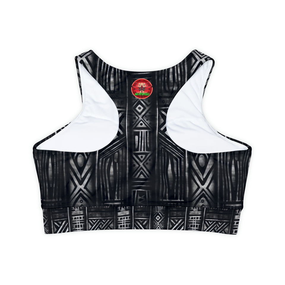 Fully Lined, Padded Sports Bra (AOP)