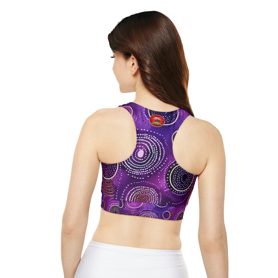 Fully Lined, Padded Sports Bra (AOP)