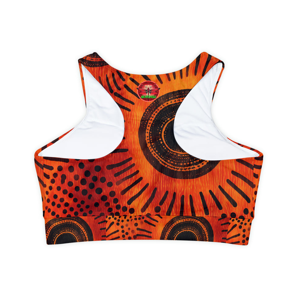 Fully Lined, Padded Sports Bra (AOP)
