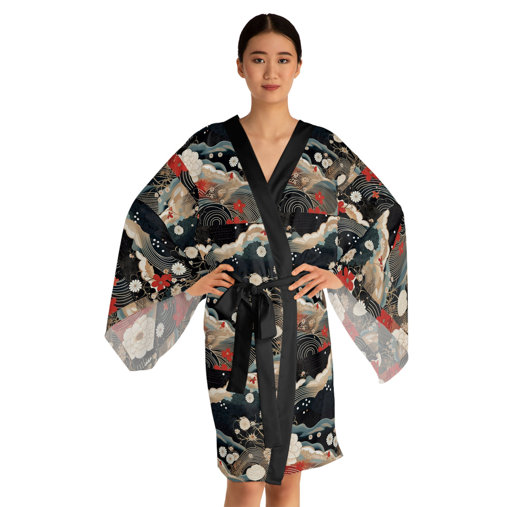 Long Sleeve Kimono Robe (AOP)