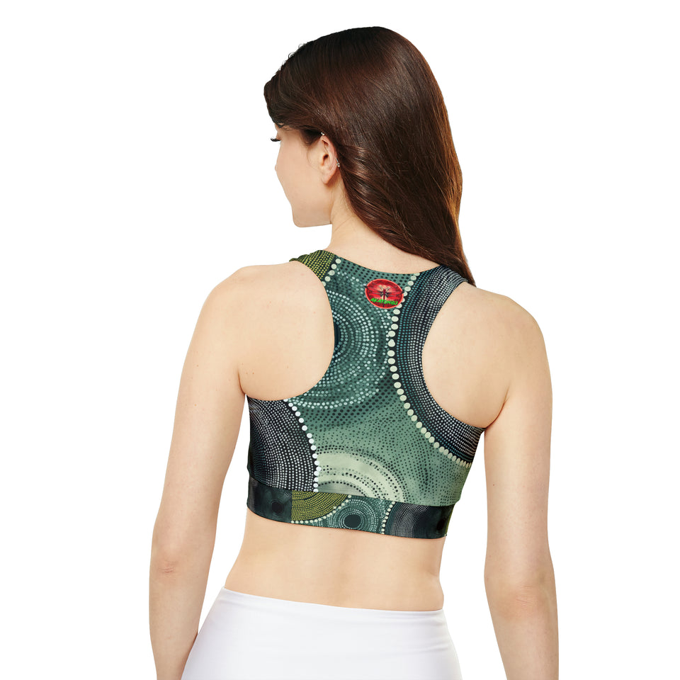 Fully Lined, Padded Sports Bra (AOP)