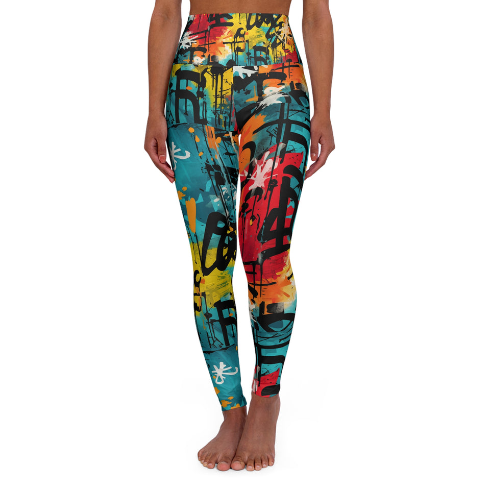 High Waisted Yoga Leggings (AOP)