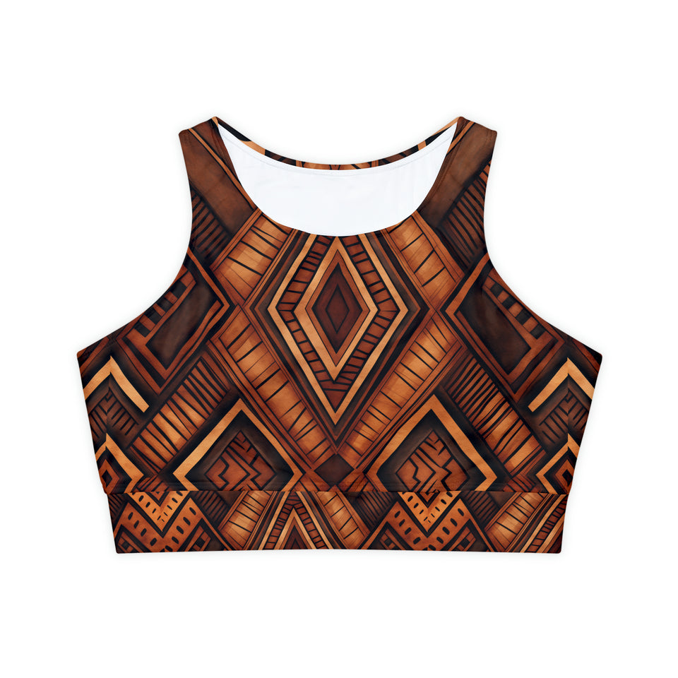 Fully Lined, Padded Sports Bra (AOP)