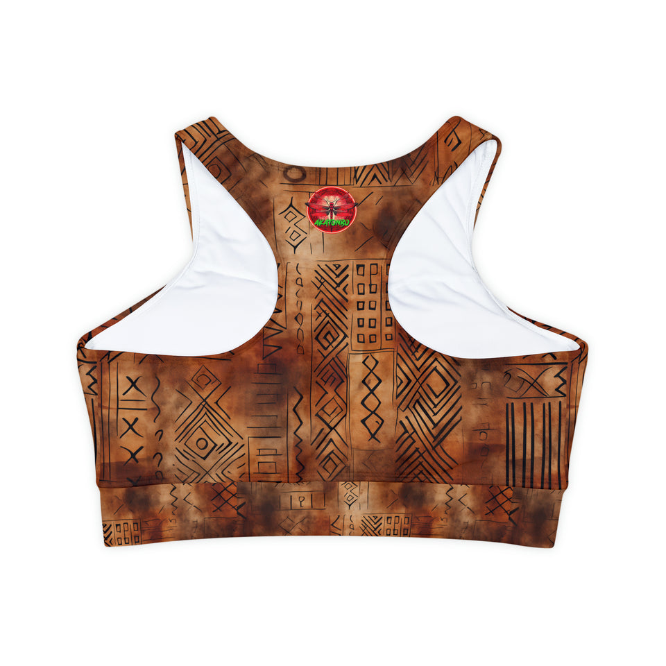 Fully Lined, Padded Sports Bra (AOP)