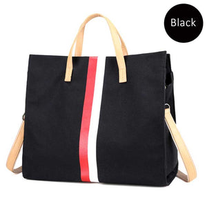 Canvas Ladies Work Bag Women Tote Hand Bag Shoulder Bag for Women Fashion Lady Shopping Canvas Stripe Tote Bags Female Handbags