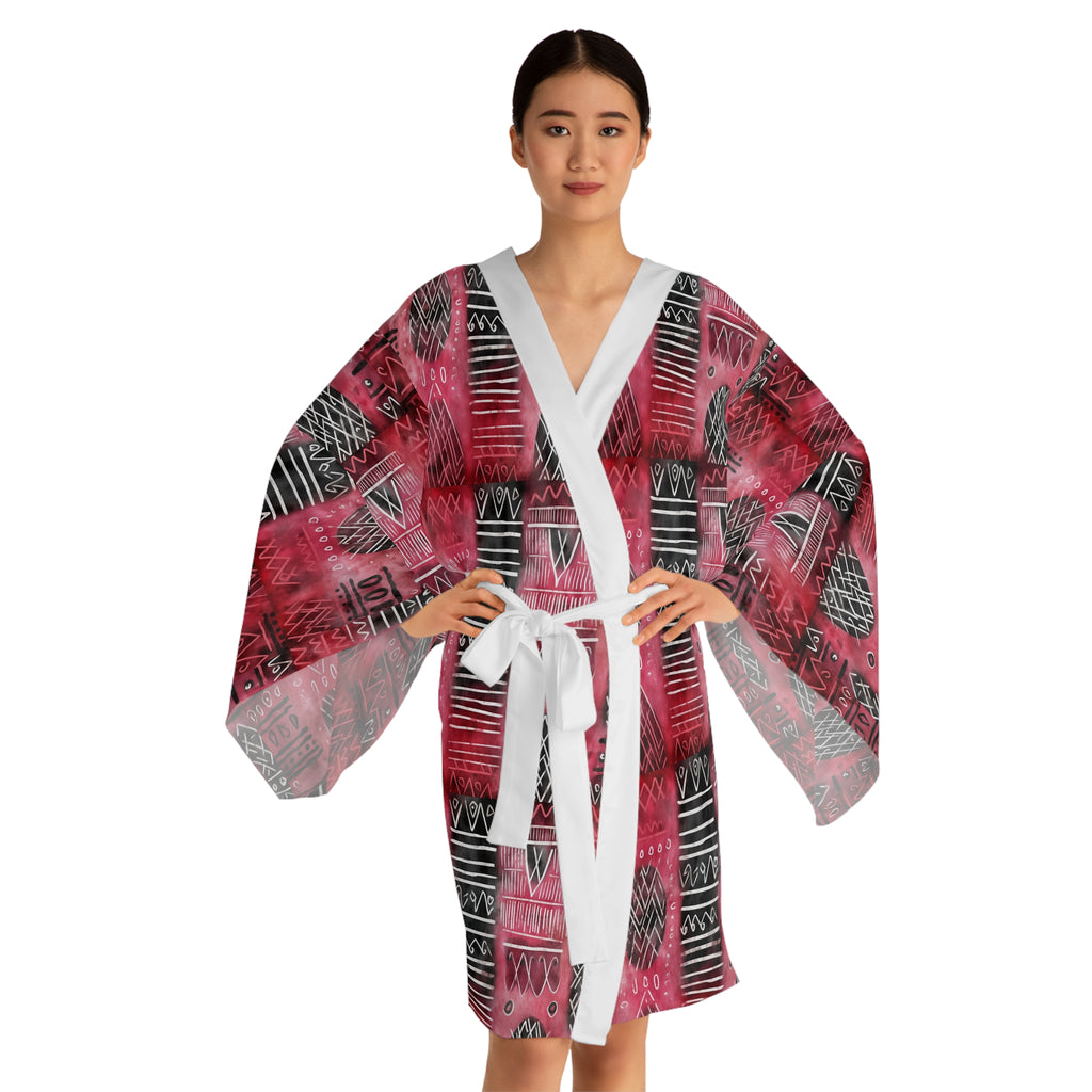Long Sleeve Kimono Robe (AOP)