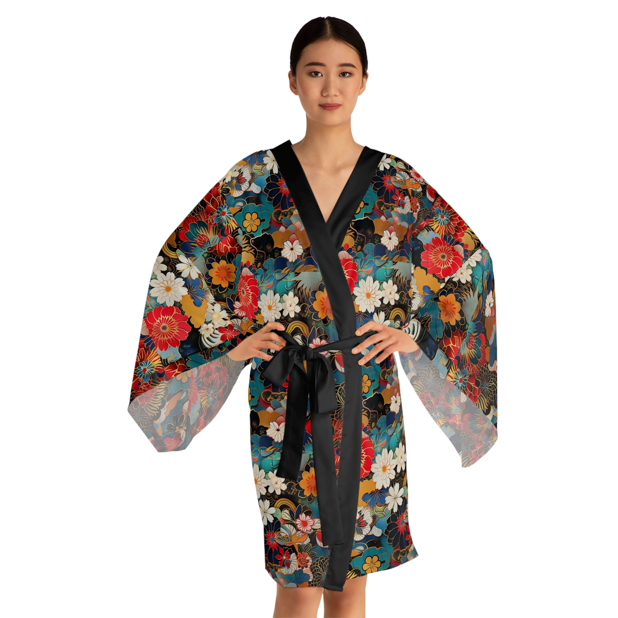 Long Sleeve Kimono Robe (AOP)