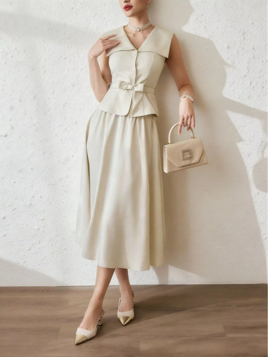 Shop Sleeveless Top and Midi Skirt Set - Women's Fashion | Akatonbo
