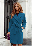 Women's Long Sleeve Woolen Coat