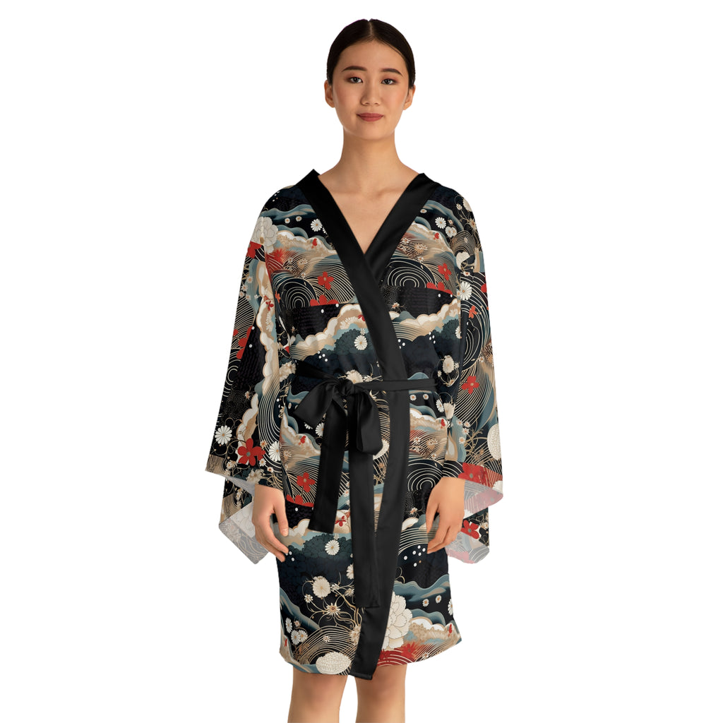 Long Sleeve Kimono Robe (AOP)