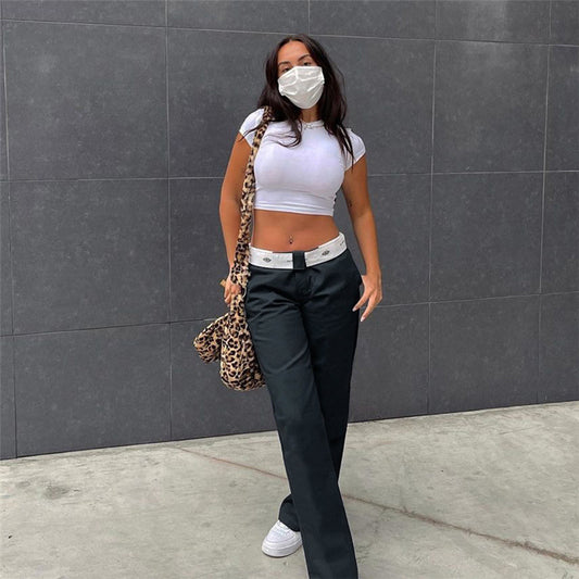 Akatonbo Street Printed Loose Casual Straight Pants