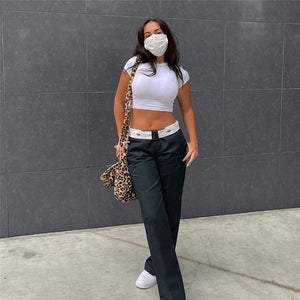 Street Printed Loose Casual Straight Pants