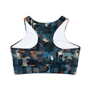 Fully Lined, Padded Sports Bra (AOP)