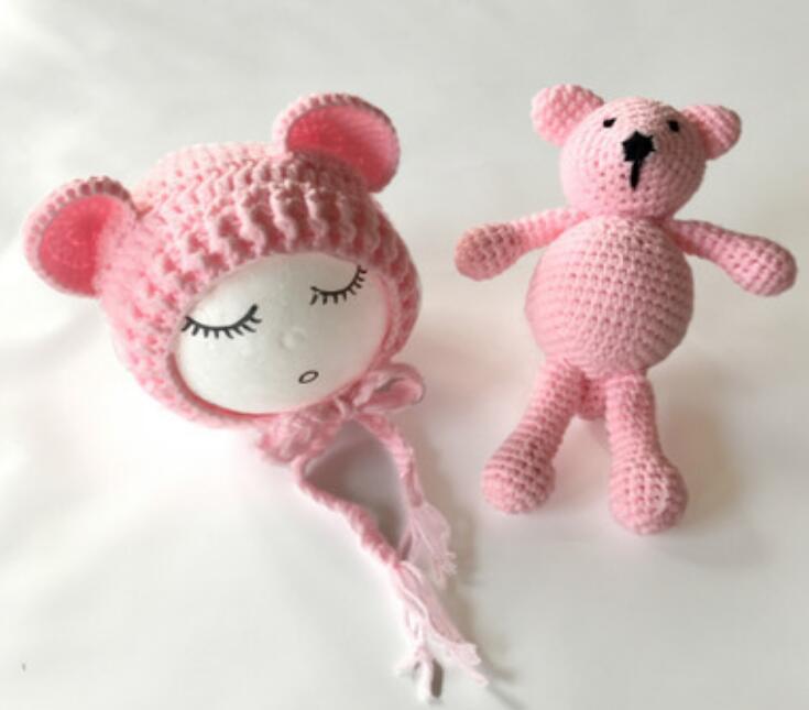 kids knit cap and toy set