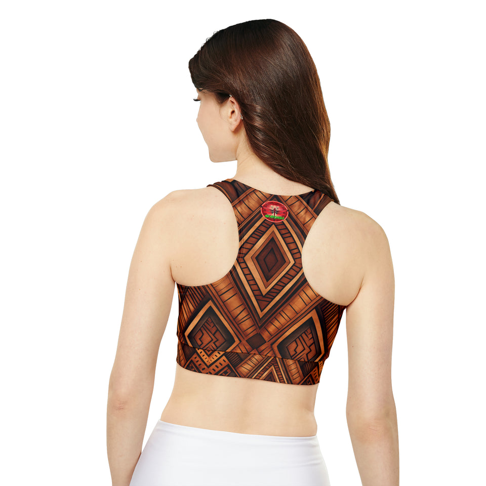 Fully Lined, Padded Sports Bra (AOP)