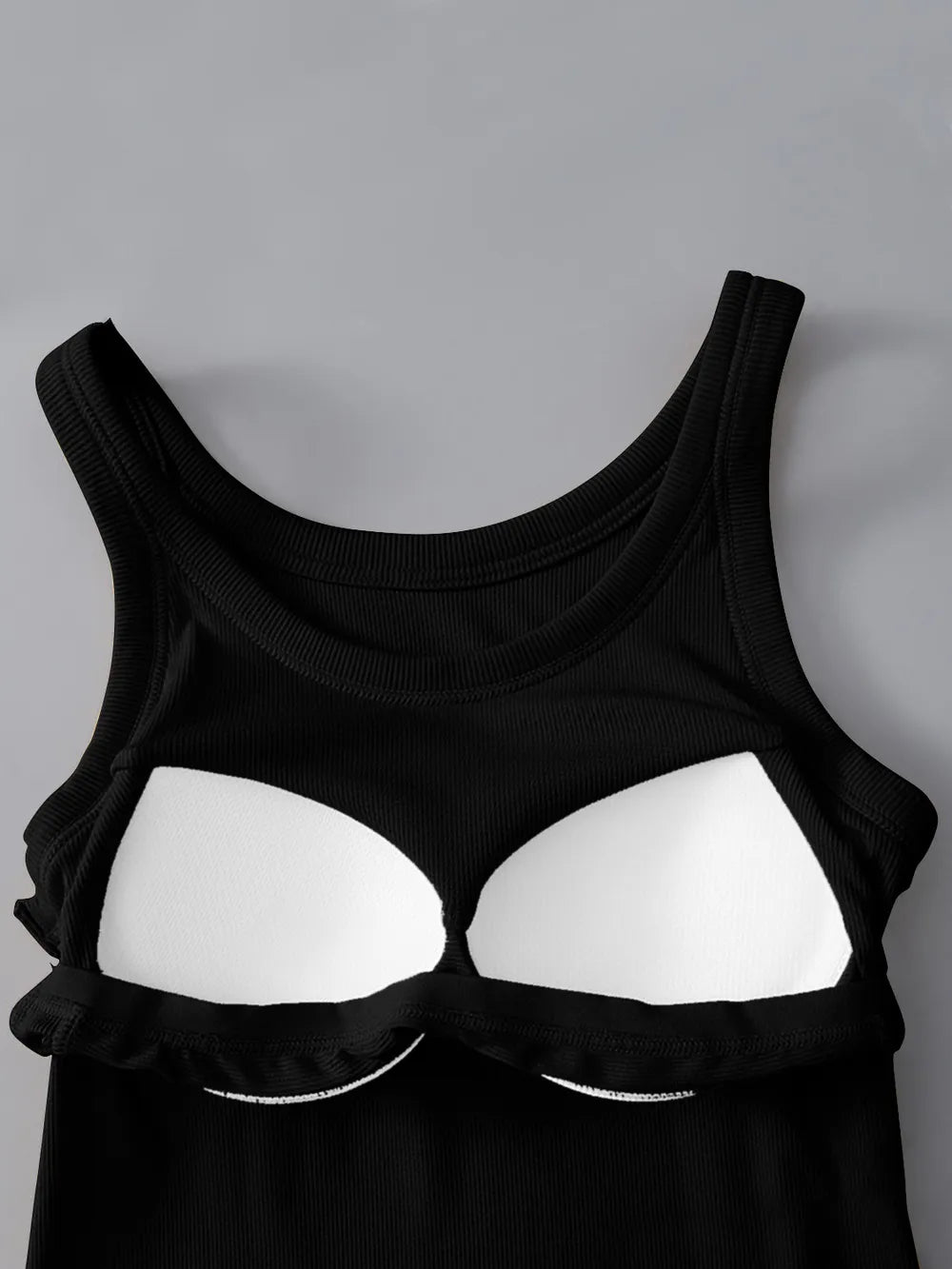 Shop Round Neck Tank with Bra - Women's Fashion | Akatonbo