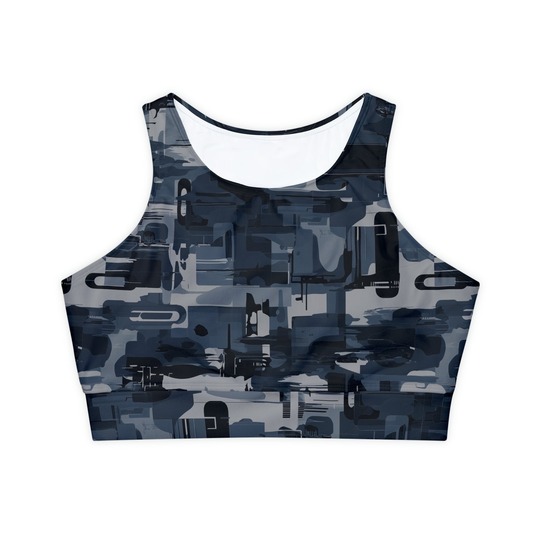 Fully Lined, Padded Sports Bra (AOP)