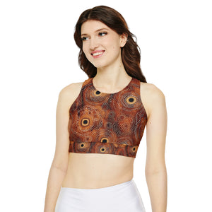 Fully Lined, Padded Sports Bra (AOP)