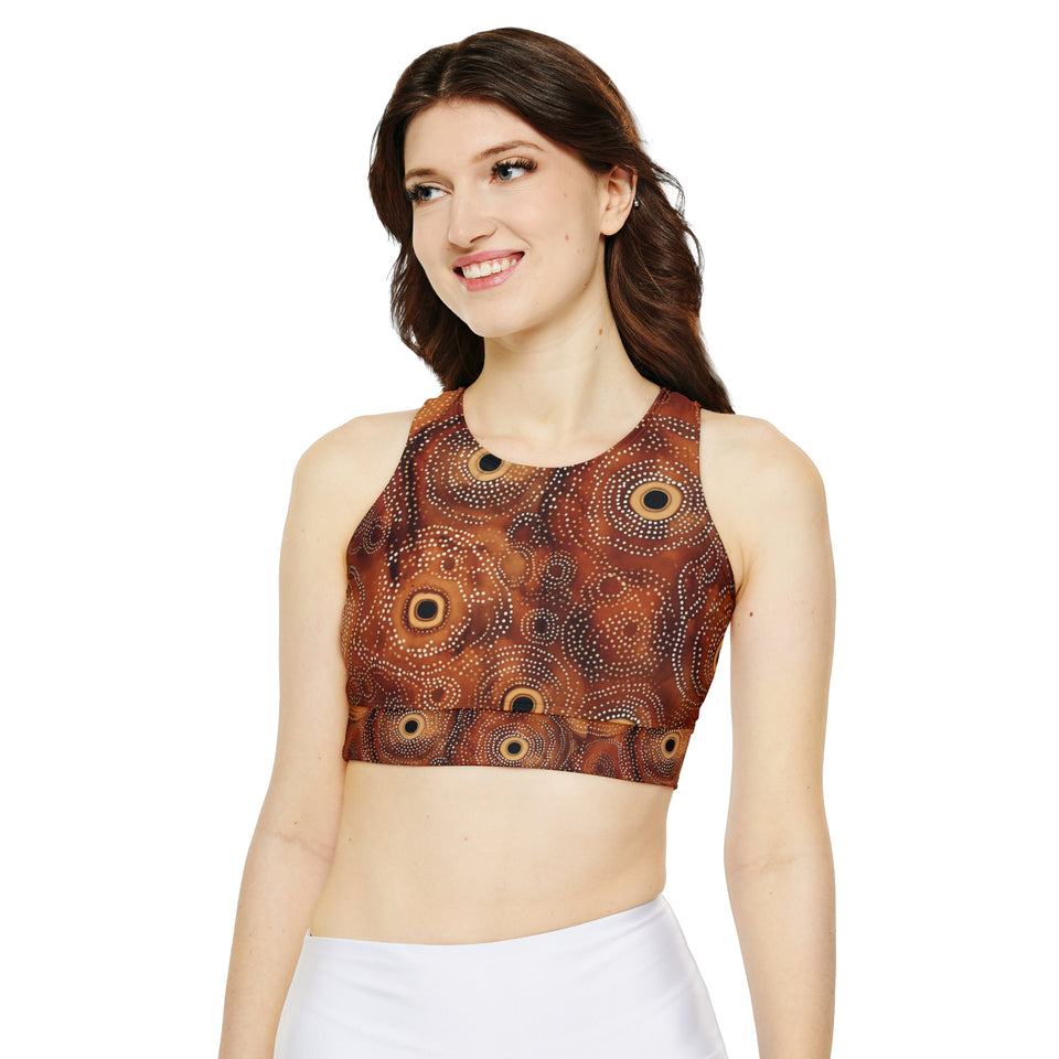 Fully Lined, Padded Sports Bra (AOP)